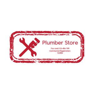 Plumber Store Stamp Design | Company Stamp Design Template