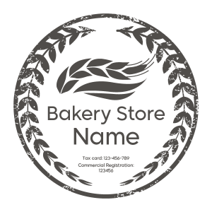Bakery Shop Rubber Stamp Design | Bakery Business Stamps