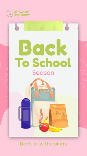 Back to School Sale Facebook Story Design Online