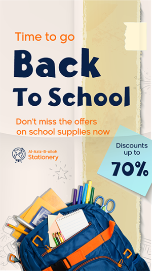 Stationery Supplies Sale on Back to School Instagram Story