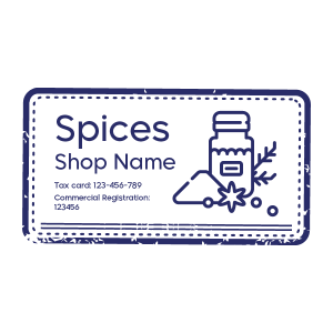 Spices Store Logo Stamp Design | Business Stamp Maker