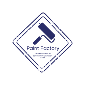 Painting Company Stamp Design with Paint Roller Logo Shape