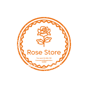 Rose Wooden Rubber Stamp Design  | Flower Shop Stamp Template