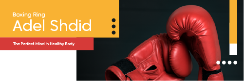 Twitter Cover Design PSD with Boxing Ring Gloves