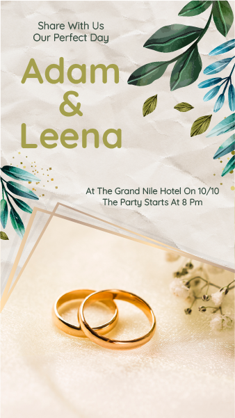 Wedding Invitation Instagram Stories | Luxury Wedding Templates