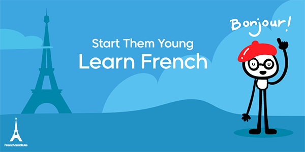 French Learning Twitter Post Template Editable