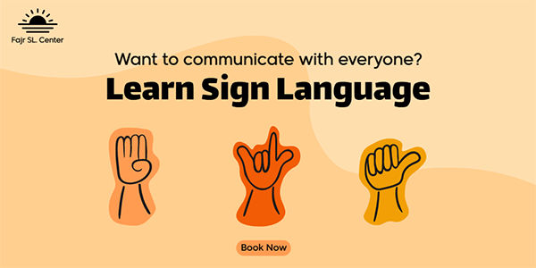 Twitter Post Template of Sign Language Learning