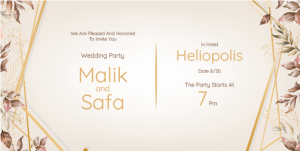 Wedding Invitation Twitter Post Design | Wedding Templates