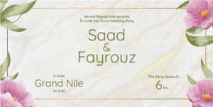 Wedding Ceremony Twitter Post Design | Wedding Cards