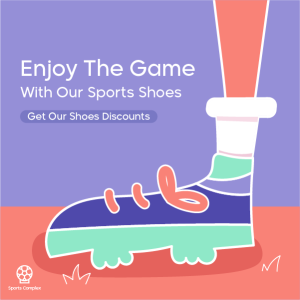  Sport Shoes Promotion Facebook Post Template PSD