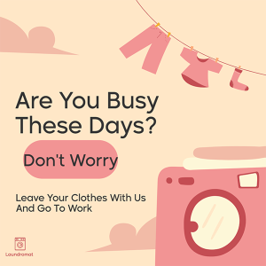 Creative Cute Instagram Post Template of Laundry