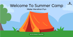 Twitter Post Template PSD of Kids Summer Camp