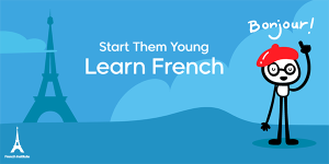 French Learning Twitter Post Template Editable