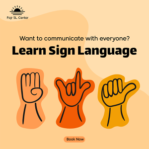 Sign Language Facebook Post Template | Facebook Post Maker