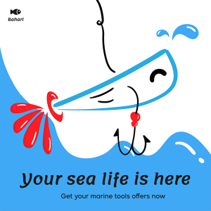 Fishing Tools Social Media Post Template Customizable