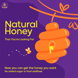 Amazing Facebook Post Template for Honey Bee Promotion
