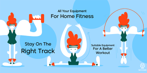 Fitness and Sports Equipment Twitter Post Template