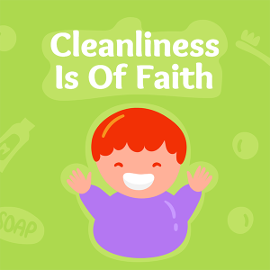 Cleanliness Is Half of Faith Facebook Post Template for Kids
