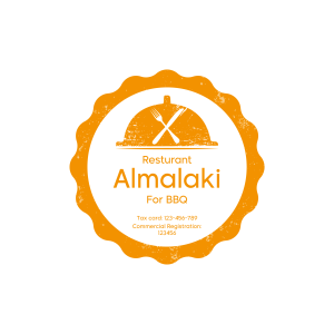 Barbeque Restaurant Stamp Design | BBQ Stamp Seal