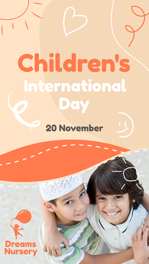 World Children&#039;s Day Facebook Story Design Online