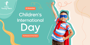 Universal Children&#039;s Day Twitter Post Template PSD