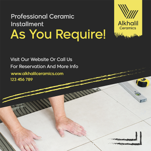 Facebook Post Template of Ceramic Tiles Installation