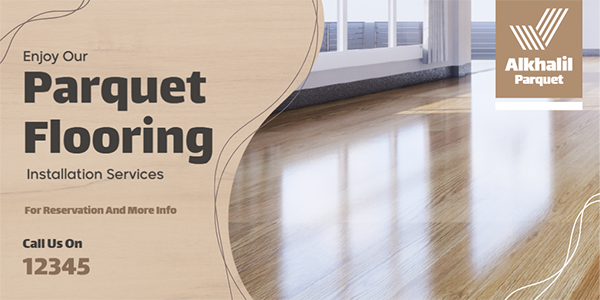 Parquet Flooring Twitter Post Template PSD