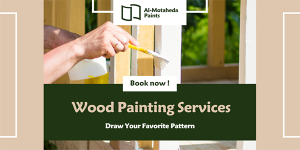 Wood Painting Twitter Post Template Editable