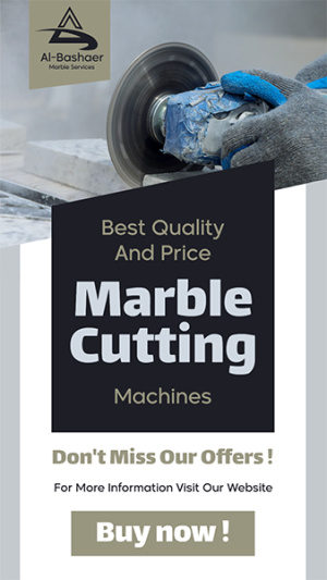 Marble Cutting Facebook Story Template PSD