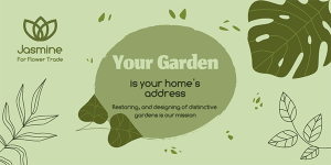 Gardening Services Twitter Post Template with Vectors