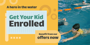 Swimming Lessons Twitter Post Mockup Editable