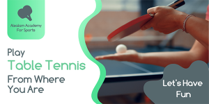 Tennis Table Game Twitter Post Design Template