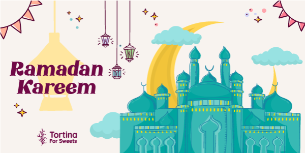 Ramadan Kareem Twitter Post Template PSD Customizable