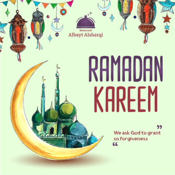 تصميم منشور انستقرام تهنئة رمضان | بوستات رمضان للفيس بوك