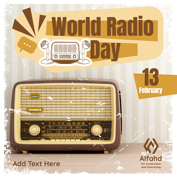 World Radio Day Celebration 13 Feb Facebook Post Template