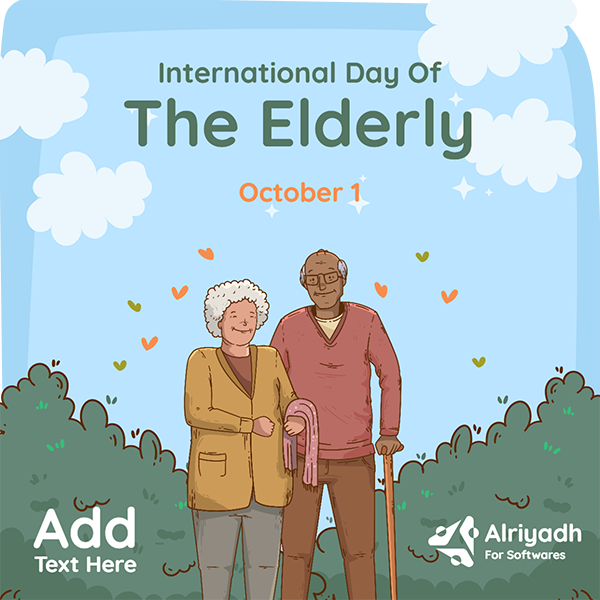 تصميم سوشيال ميديا بمناسبة اليوم العالمي للمسنين