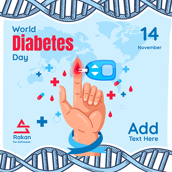 World Diabetes Day Instagram Post Template Editable