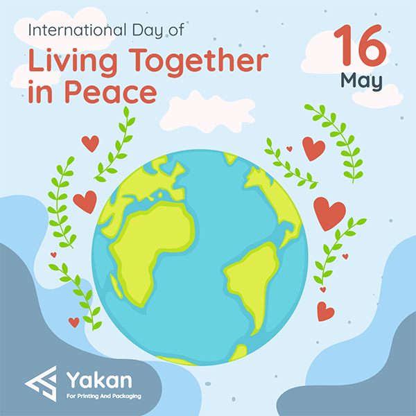 تصميم منشور اليوم الدولي للعيش معا في سلام ١٦ مايو