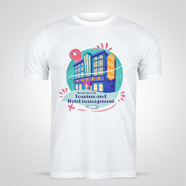 Tourism and Hotel Management Graduation T-shirt Template