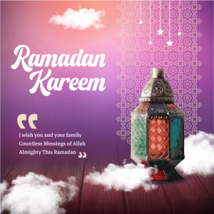 تصميم منشور انستقرام روعة تهنئة رمضان كريم