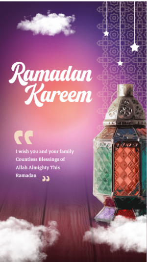 Ramadan Instagram Story Template with Purple Theme