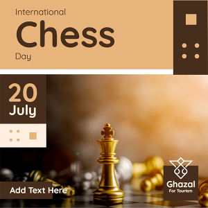 International Chess Day Template with Chess background