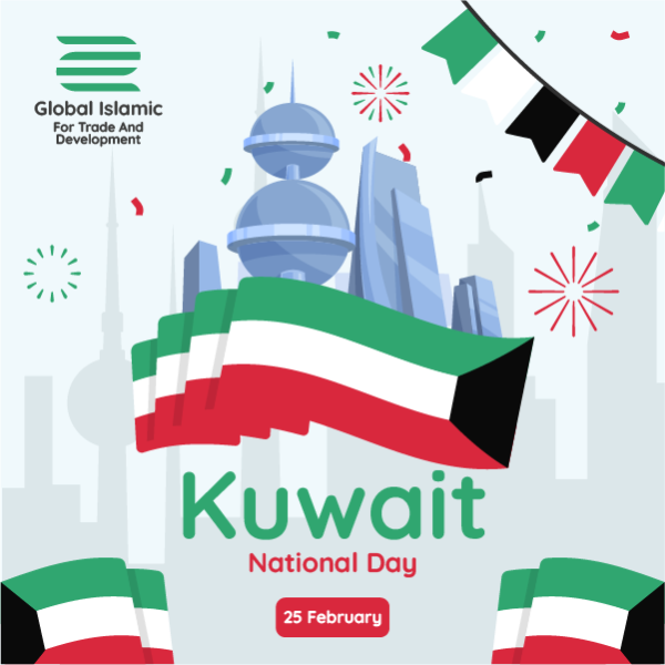 تصميم بوست سوشيال ميديا اليوم الوطني الكويتي