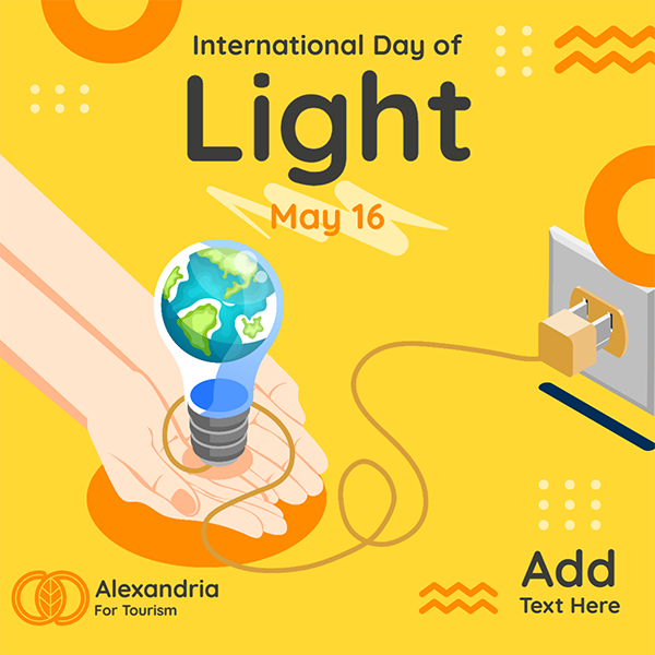 International Day of Light Social Media Post Template