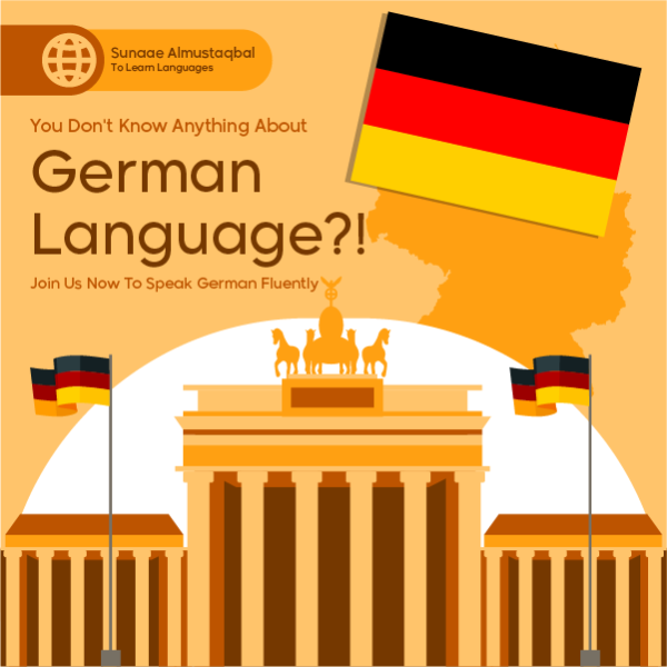 German Language Learning Facebook Post Design