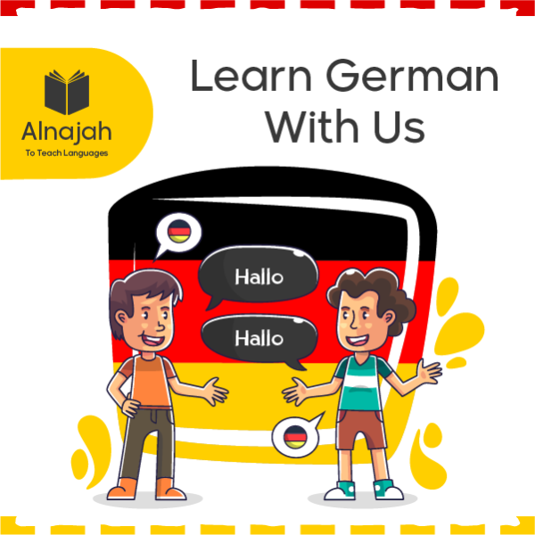 German Course Facebook Post Template Editable