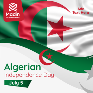تصميم عيد استقلال الجزائر | رسم عيد الاستقلال الجزائري