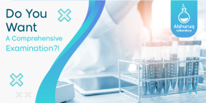 Medical Lab Twitter Post Template PSD Editable