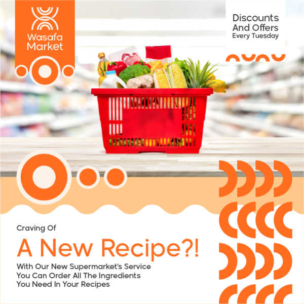 Grocery Store Facebook Post Template PSD Editable