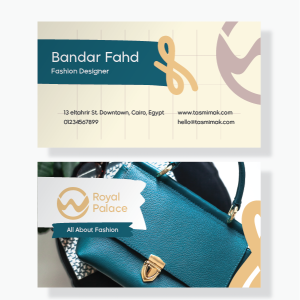 Customize Fashion Designer Business Card Template